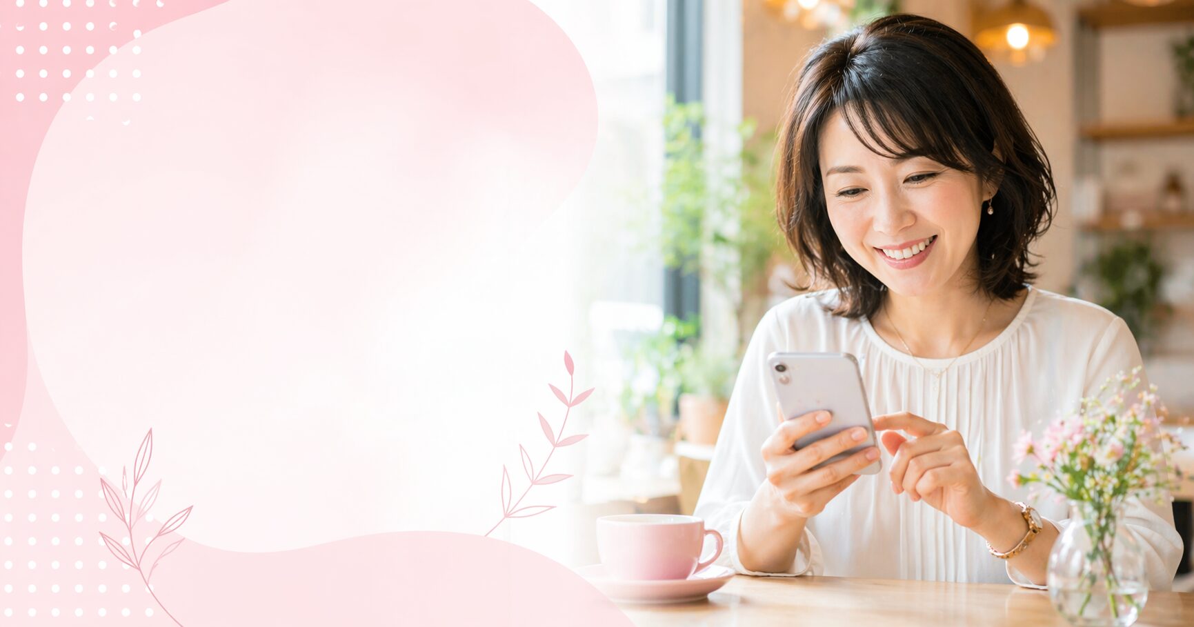 カフェでのリラックスしたひととき