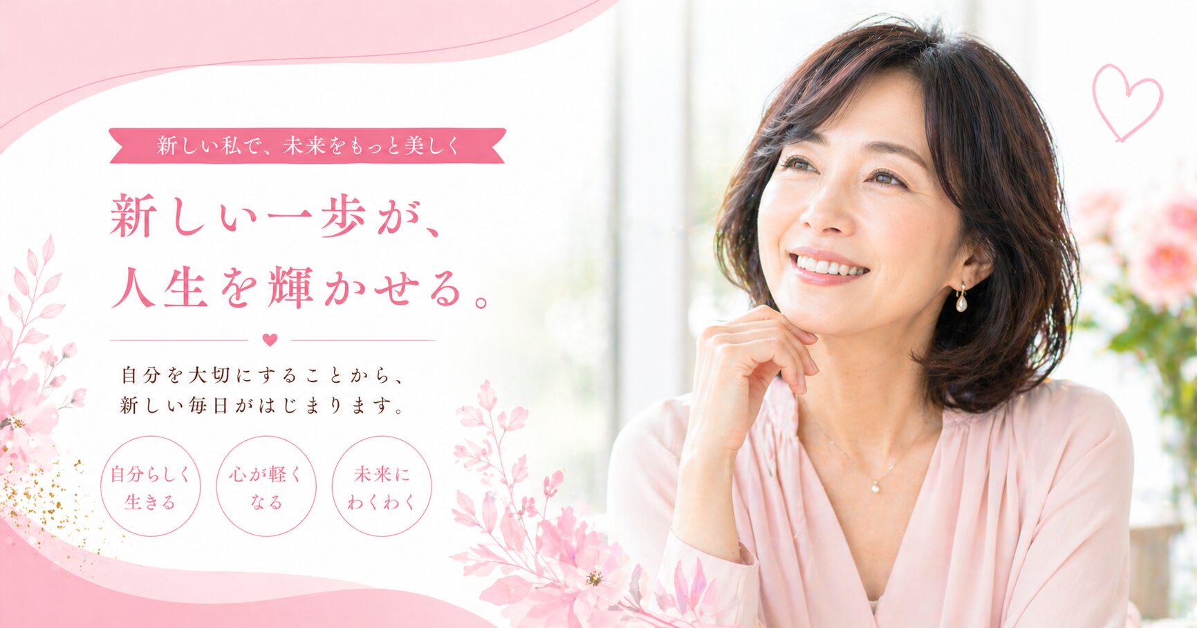 新しい自分を感じて輝く