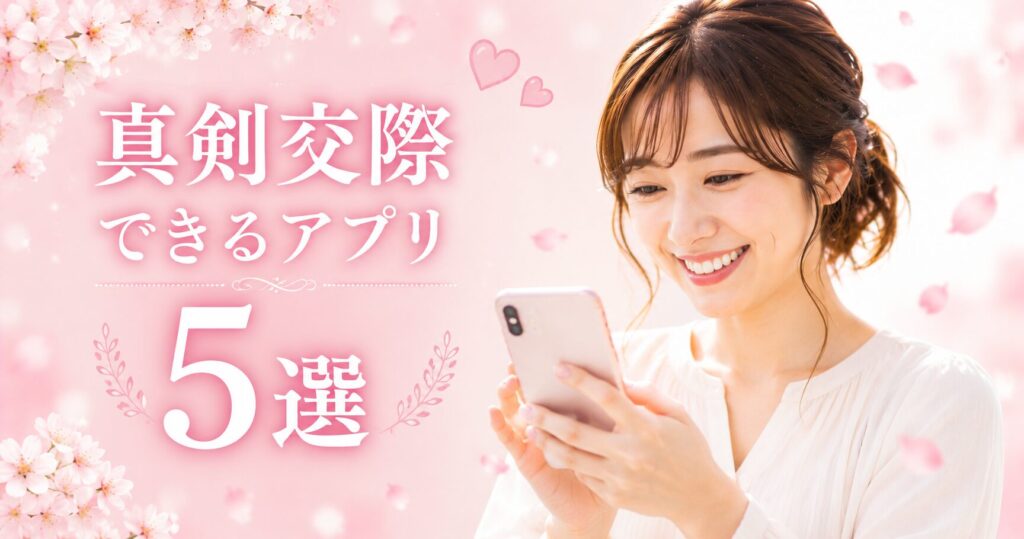 真剣交際に発展しやすいマッチングアプリ5選【2026年最新】