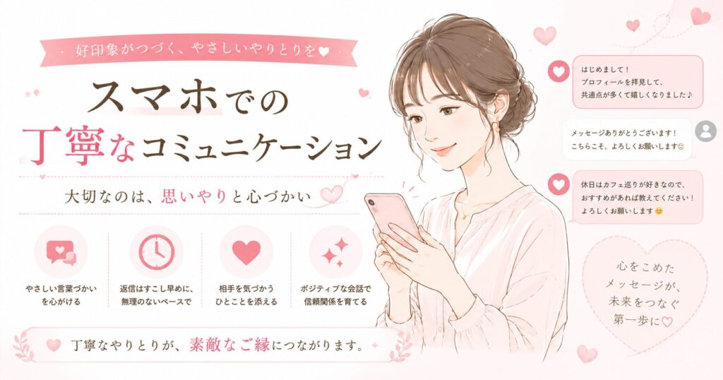 スマホで丁寧にやりとり♡