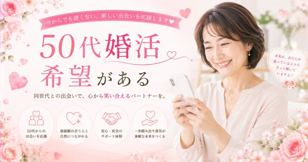 50代婚活の新しい出会い