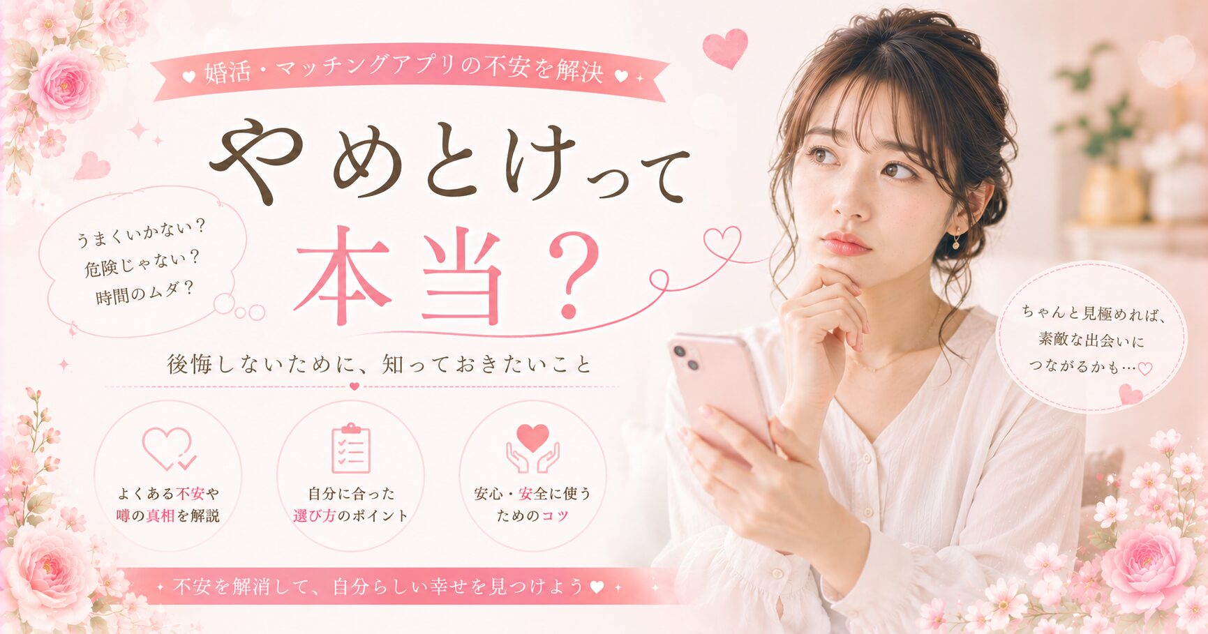 婚活の不安を解決しよう
