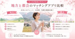 地方と都会のマッチングアプリ比較