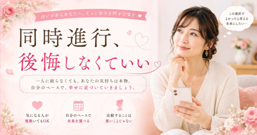 マッチングアプリの同時進行で後悔するのはなぜ？罪悪感を解消する考え方