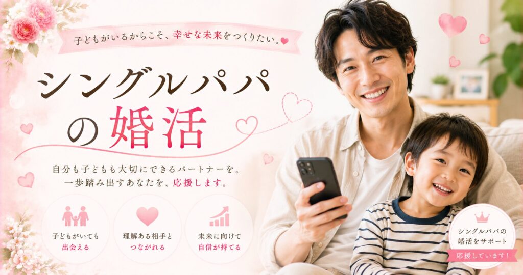 シングルファザーにおすすめのマッチングアプリ5選【子持ち男性の婚活】