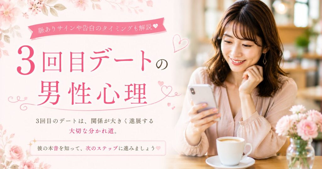 3回目デートの男性心理解析