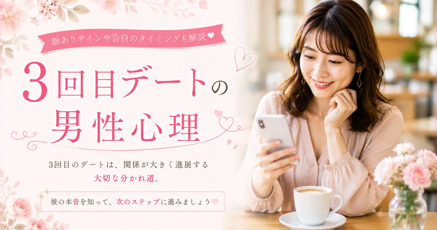 3回目デートの男性心理解析