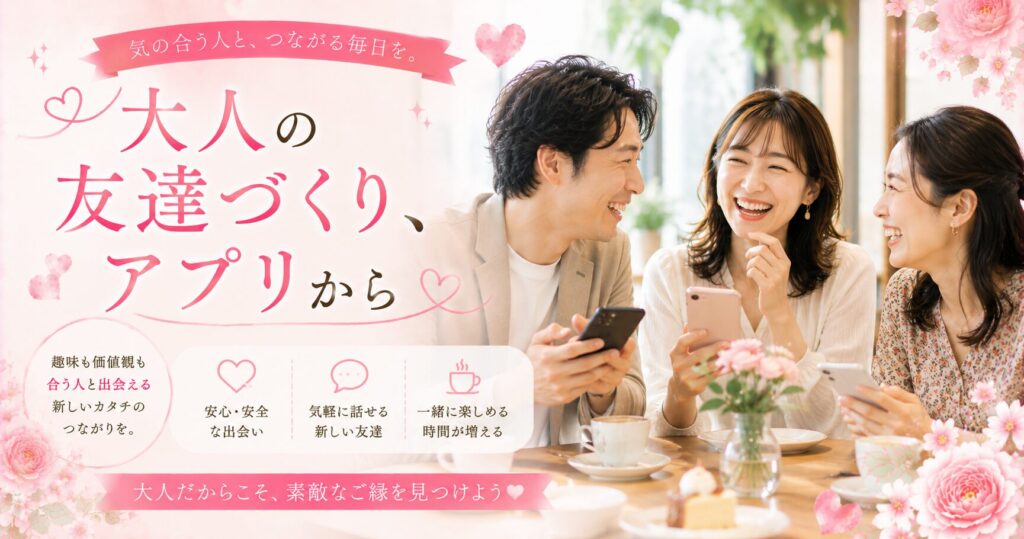 大人の友達づくりアプリの魅力