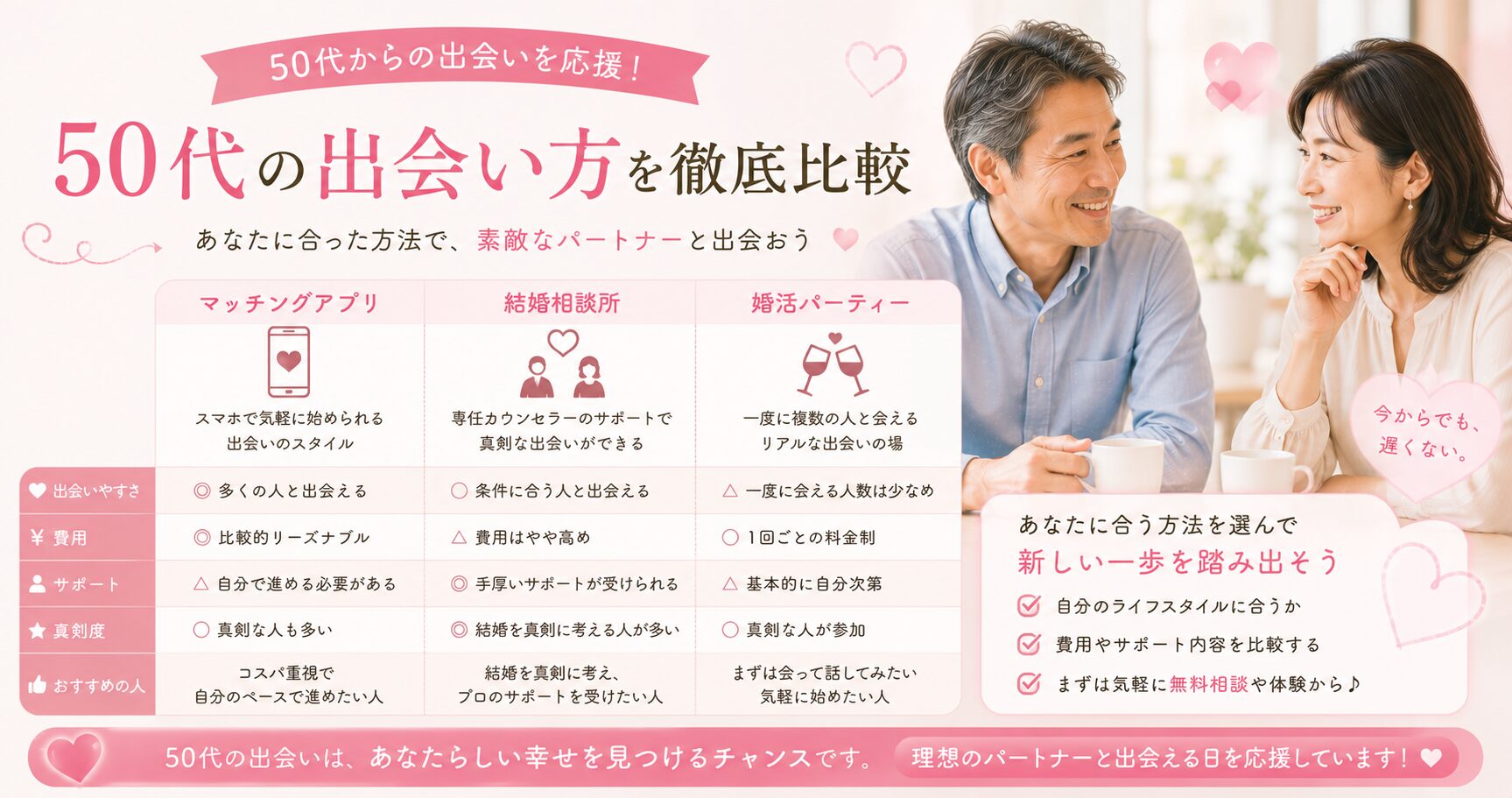 50代の出会いを応援します