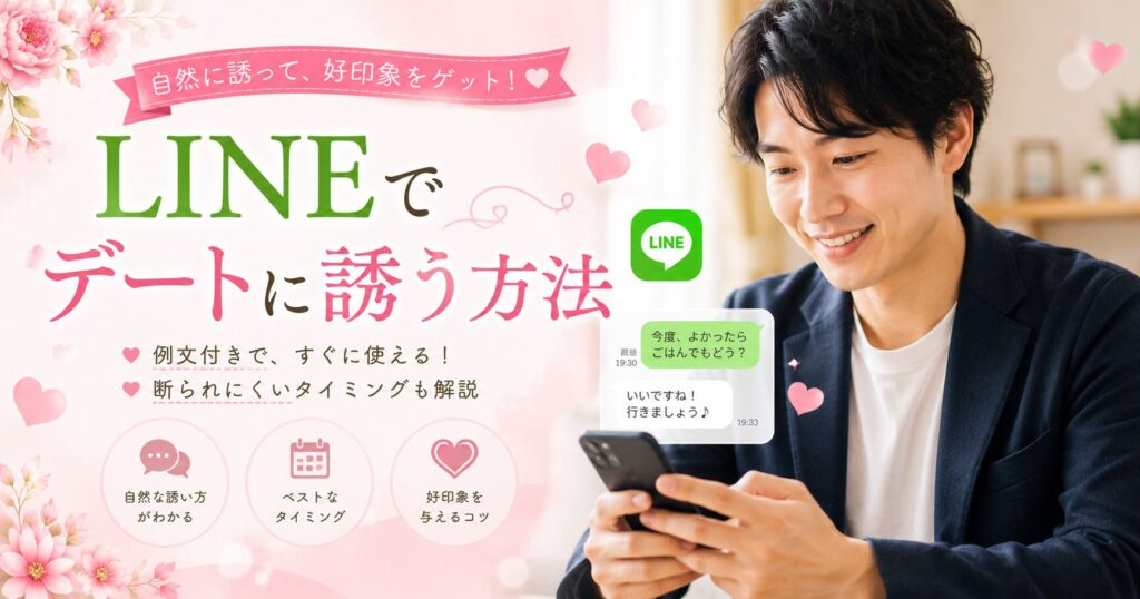 LINEでのデートの誘い方【男から送る例文と成功のコツ】