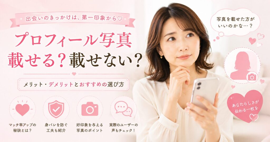 マッチングアプリ 顔写真なしで出会える？実態と対策【2026年版】