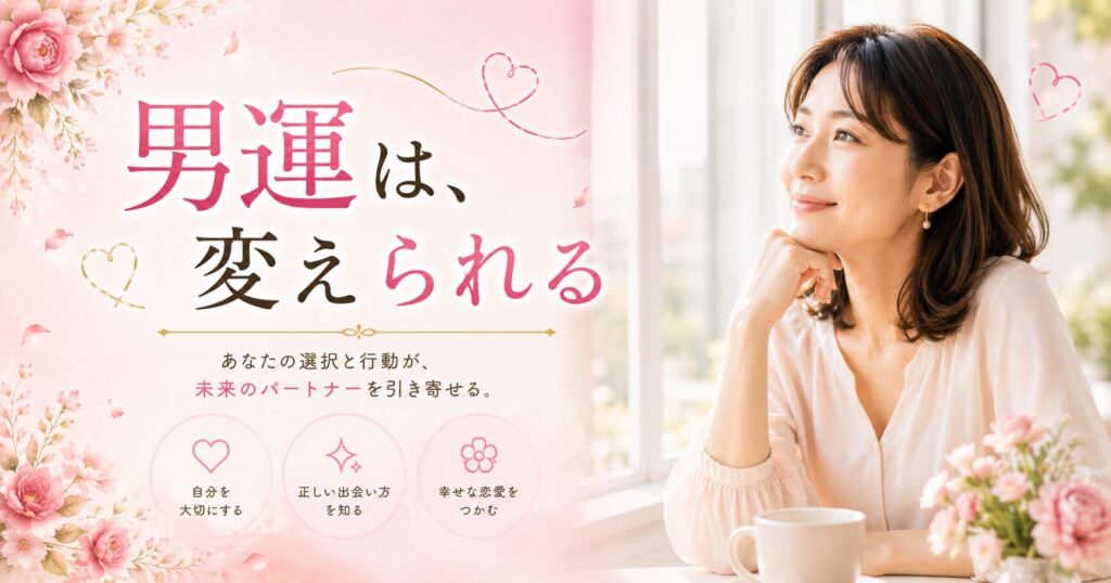 男運がないと感じるあなたへ【その原因と、運を変えるためにできること】