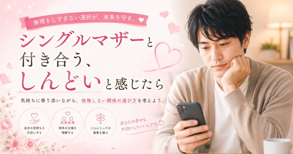 シングルマザーと付き合うのがしんどい理由｜後悔しない付き合い方と別れる判断基準